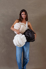 Knotty Pillow Charcoal